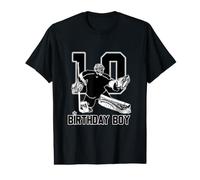No. 10 Portero de Hockey sobre Hielo Feliz 10º cumpleaños niño Camiseta gráfica económica