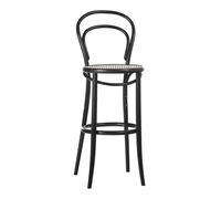 No 14 Taburete de Bar 76 cm Ratán/ Negro