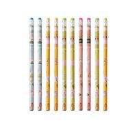 No 2 Pencils - 10 Pieces Anti-Break With Erasers,School Writing Pencils Stationery Supplies,Long-Lasting Writing Tools For Kids Preschooler Student Teacher Home Classroom Learning Drawing Sketching