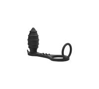 No. 55 - Butt Plug with Cock Ring and Ball-Strap - Black