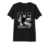 No. 6 Portero de Hockey sobre Hielo Feliz 6º cumpleaños niño Camiseta Premium