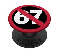 No 67 Meme Anti Six Seven - Stop 67 - Maestro PopSockets PopGrip Adhesivo