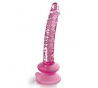 Pipedream Masajeador de vidrio soplado Icicles Nº 86 Rosa 5,2 cm con ventosa 1 ud