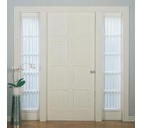 No. 918 Emily Sheer Voile Cortina Panel de la Puerta, 59 x 72 Inch, Gris Carbón, Blanco, 28" x 72"