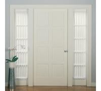 No. 918 Emily Sheer Voile Rod Pocket Door Sidelight Curtain Panel, 28" x 72", Eggshell