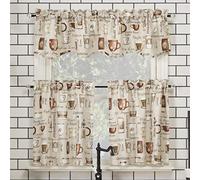 No. 918 Juego de Cortinas y gradas para Cortina de Cocina de Bristol de 54 x 91,4 cm, 3 Piezas, Color Marfil