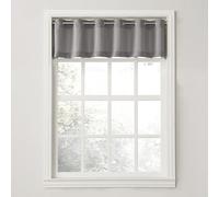 No. 918 Número Montego Cenefa de Cortinas Semitransparente texturadas con Ojales, Estilo Informal, 142,14 x 35,56 cm, níquel