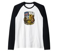 No a la Guerra, contra la Guerra, Paz Camiseta Manga Raglan