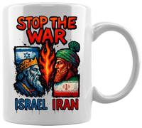 ¡No A La Guerra Entre Israel E Irán Taza Blanca De Cerámica Hogar De Oficina De La Taza Del Agua Té Café