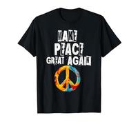 No a la Guerra, Hacer Que la Paz vuelva a ser Grande, no a Camiseta, Hombre, Negro, M