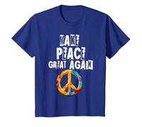 No a la Guerra, Hacer Que la Paz vuelva a ser Grande, no a Camiseta, Niños, Azul Real, 8 años