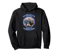 No acaricies a Las Vacas esponjosas Bison Grand Teton National Park Sudadera con Capucha