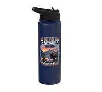 No acaricies a las vacas esponjosas Parque Nacional Grand Teton Wyoming Stainless Steel Insulated Water Bottle