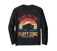 No acaricies Las Vacas esponjosas Badlands National Park Funny Manga Larga