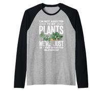 No Adicto a Las Plantas Funny Plant Lover Garden Flower Camiseta Manga Raglan
