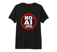 No AI Data Centers - Simple Minimal Spray Paint Style Text Camiseta Premium