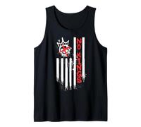 No al Día de los Reyes en América Marcha Y Protesta Calavera Bandera de Estados Unidos Camiseta sin Mangas