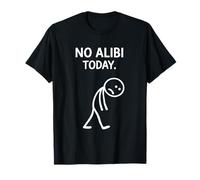 No Alibi Today Asesinato Misterio Cena Detective Noche Fiesta Camiseta