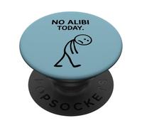 No Alibi Today Asesinato Misterio Cena Detective Noche Fiesta PopSockets PopGrip Adhesivo