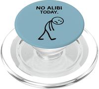 No Alibi Today Asesinato Misterio Cena Detective Noche Fiesta PopSockets PopGrip para MagSafe