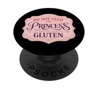 No alimentes a la Princesa Gluten Intollerancia Chica Graciosa Lindo PopSockets PopGrip Adhesivo