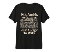 No Amish, Solo alérgico a WiFi Lancaster Pa Camiseta Premium