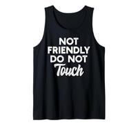 No amistoso, no Toque - Declaración Antisocial Divertida Camiseta sin Mangas