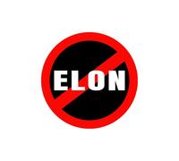 NO! Anti Elon - Adhesivo redondo para parachoques de coche, 15,24 cm, para propietarios de Tesla, modelo X Y 3, accesorio de regalo, divertido adhesivo de Elon Musk (redondo)