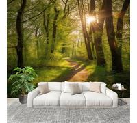 No autoadhesivo Mural fotográfico 250x175 cm NaturalezaBosquePaisaje. HD Papel Pintado Decoración de Pared Murales Pegatina Verde 3D Diseno Fotográfico Formato grande adhesivos
