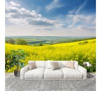 No autoadhesivo Mural fotográfico 300x210 cm Naturaleza Campos De Flores Paisajes. HD Papel Pintado Decoración de Pared Murales Pegatina Amarillo 3D Diseno Fotográfico Formato grande adhesivos