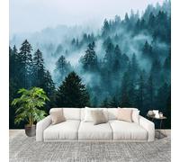 No autoadhesivo Mural fotográfico 350x256 cm Naturaleza Bosque Paisaje. HD Papel Pintado Decoración de Pared Murales Pegatina Verde 3D Diseno Fotográfico Formato grande adhesivos