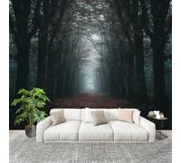 No autoadhesivo Mural fotográfico 350x256 cm Sendero Tranquilo En El Bosque HD Papel Pintado Decoración de Pared Murales Pegatina Verde 3D Diseno Fotográfico Formato grande adhesivos