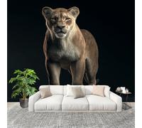 No autoadhesivo Mural fotográfico 350x258 cm Primer Plano De Un Animal, Un LeóN HD Papel Pintado Decoración de Pared Murales Pegatina Negro 3D Diseno Fotográfico Formato grande adhesivos