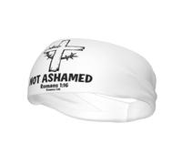 No Avergonzado Romanos 1 16 Cruz Cristianismo Unisex Diadema Antideslizante Headband Elástica Cinta Sudor Cabeza para Yoga Gimnasio Fitness Ciclismo