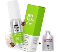 No B.S. (No hay cosas malas) Crema para los ojos de cafena con cido hialurnico puro y aceite de escualrn a base de plantas debajo de la crema par