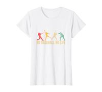 No Baseball No Life Funny Baseball Camiseta gráfica económica, Mujer, Blanco, XS