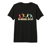 No Baseball No Life Funny Baseball Camiseta Premium