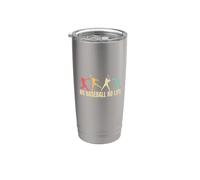 No Baseball No Life Funny Baseball Vaso térmico de acero inoxidable de doble pared