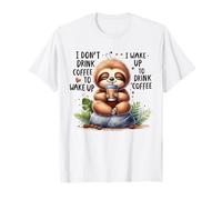 No Bebo café para Despertar Me Despierto para Tomar café Camiseta