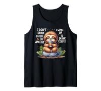 No Bebo café para Despertar Me Despierto para Tomar café Camiseta sin Mangas
