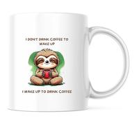 No Bebo Para Despertarme, Me Despierto Para Beber. Mug Divertido Taza Único Taza De Café Para Oficina Té Cacao 330Ml