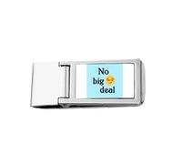 No Big Deal Expression - Cartera delgada con clip para dinero de acero inoxidable