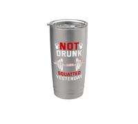 No borracho en cuclillas ayer Vaso térmico de acero inoxidable de doble pared