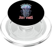 No Brain No Heart Just Vibes Medusa Océano Animal PopSockets PopGrip para MagSafe