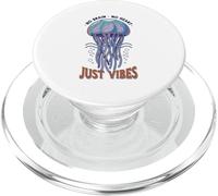 No Brain No Heart Just Vibes Medusa Océano Animal PopSockets PopGrip para MagSafe