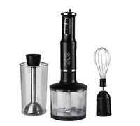 No/Brand Batidora de Mano, batidora de Mano 4 en 1 de 750 W con batidor eléctrico y Accesorios para Picar Verduras, Color Negro