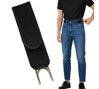 No Buckle Waist Belt - Adjustable Elastic Strap Metal Hook Stretch Fit Comfortable Invisible Design Durable Hold No Buckle Waist Belt | Women Men Travelers Dress Wearers Outdoor Sports Business Meetin