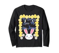 No Bunny Loves Me Like Jesus - Disfraz de Conejo de Pascua para niños Manga Larga