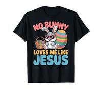 No Bunny Loves Me Like Jesus Easter Christian Boys Kids Men Camiseta