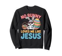 No Bunny Loves Me Like Jesus Easter Christian Boys Kids Men Sudadera